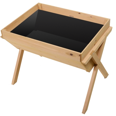Outsunny ghiveci inalt pentru flori, suport lemn, 100x70x80cm
