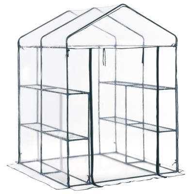 Outsunny Sera de Gradina in PVC Transparenta 143x143x195cm