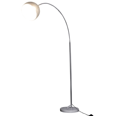 HOMCOM Lampa de podea in forma de arc cu abajur reglabil cu baza rotunda din marmura metal