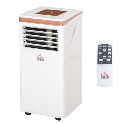 HOMCOM Conditionator portabil si Dezumidificator cu Telecomanda Timer 24H, 2 Viteze