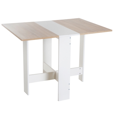 Homcom Masa de Pranz Moderna Stejar Alb, 103x76x73.5cm