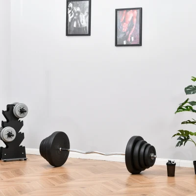 Set de Gantere de 70 kg, 140x38,5x38,5 cm, Negru