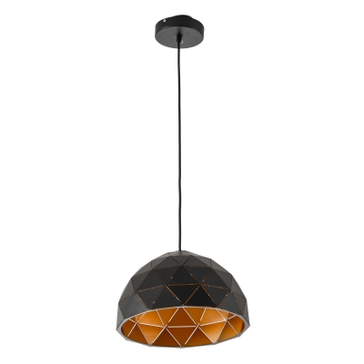 HOMCOM Lampa Vintage Suspendata Inaltime Reglabila Casa si Birou, Neagra