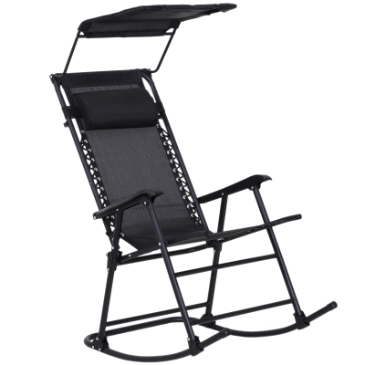 Outsunny, scaun de tip balansoar, 105x64x125cm, negru