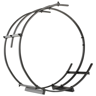 Outsunny Suport pentru lemne de foc Suport lemne in forma de inel Greutate maxima 50kg negru