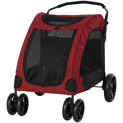 PawHut Carucior pentru Caini medii-mari pana la 55 kg Rosso