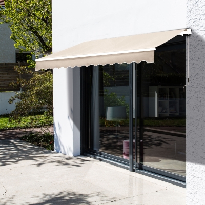 Outsunny copertina pentru soare, cu manivela, 295 x 250 cm