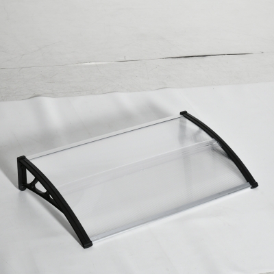 Outsunny Copertina de Exterior pentru Ferestre si UsI, din Policarbonat si Aluminiu, 110x60x23cm - Transparent