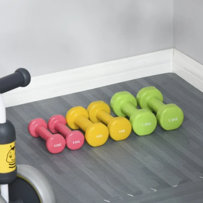 Set 6 Gantere cu Geanta, de 0.5kg 1kg 1.5kg