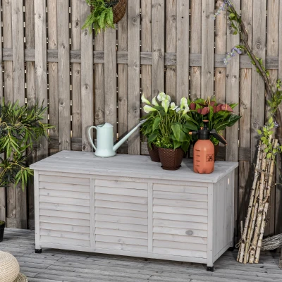 Banca Gradina Lemn Gri – Cu Spatiu Depozitare 127×56×60 cm