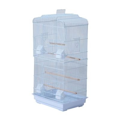 PawHut Cusca Aviar pentru Pasari Alb 47.5x36x91cm
