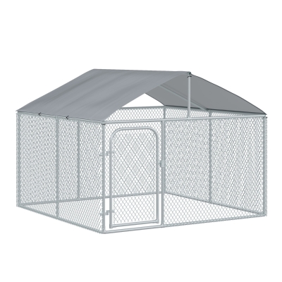 PawHut Tarc Amplu pentru Animale in Plasa Galvanizata cu Invelis Impermeabil pentru Extern 230x230x172 cm