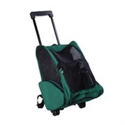 PawHut Trolley Rucsac pentru Animale de Companie Verde