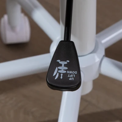 HOMCOM Scaun de birou pentru Camera copiilor, in Forma de Inima, cu 5 Roti cu suport rotativ(m-10)