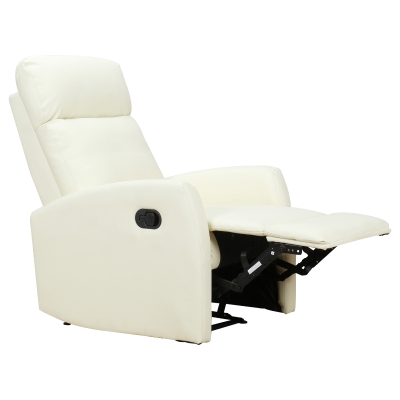 Homcom Fotoliu Relax Rabatabil Ergonomic Piele Sintetica 65 × 92 × 100cm Crem