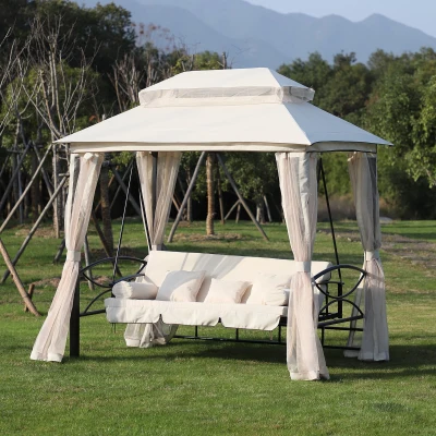 Foisor cu Canapea si plasa de tantari 256x172x248cm Bej