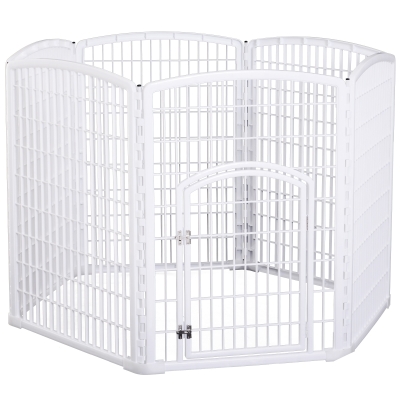 PawHut Tarc pentru Animale 6 Panouri 65 x 95 cm Plastic Rezistent