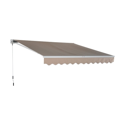 Outsunny Perdea Parasolara retractabila pentru Extern Impermeabil