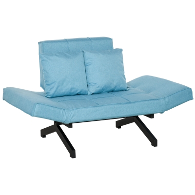 HOMCOM Canapea Extensibila cu 2 Locuri cu Pat pentru o Persoana Mobilier Modern Casa si Birou