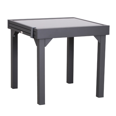 Outsunny Masa Extensibila pentru Casa si Gradina Negru 160x80x75cm