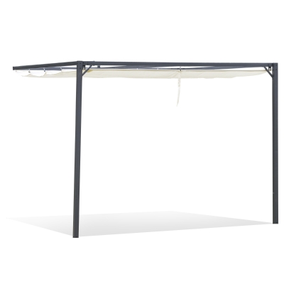 Outsunny Foisor Pergola de Gradina din Metal cu Acoperis Glisant 3 m