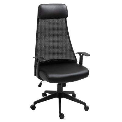Vinsetto HOMCOM Scaun de Birou Scaun Ergonomic si Rotativ pentru Birou Negru