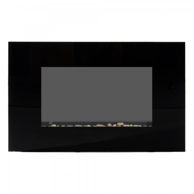 Homcom Soba Electrica de Perete sau Sol 2000W cu Flama LED 7 Culori, Negru, 90x56x9.5cm