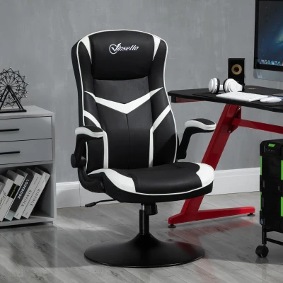 Scaun de gaming, inaltime ajustabila, cotiere reglabile Negru