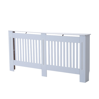 Homcom Masca Calorifer in Lemn MDF Alb, 172x19x81cm