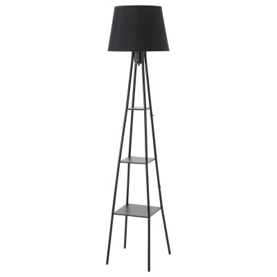 HOMCOM Lampa de Podea Design cu 3 Rafturi Intrerupator cu Pedala Dulie E27