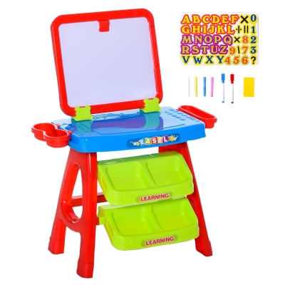 HOMCOM placa magnetica banca 3in1 pentru copii 3-6 ani Accesorii incluse