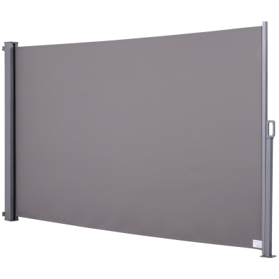 Outsunny Copertina de Soare Laterala Tip Rulou Protectie impotriva Vantului / Privacy 3x1,6m Gri
