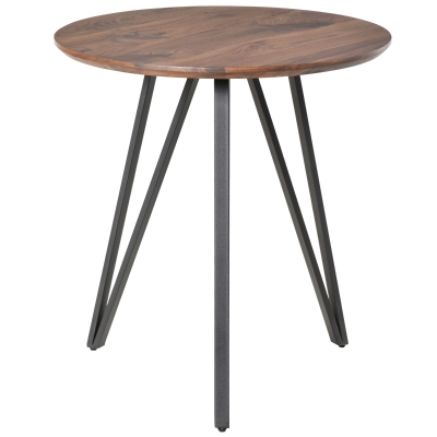 HOMCOM Masa de Bucatarie sau de Sufragerie in Stile Industriale Rotunda Φ70cm