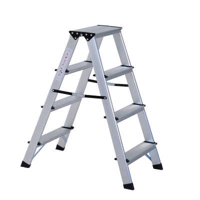 Homcom Scara Pliabila 4 Trepte din Aluminiu, Pliabila si Compacta, 81×42×72cm