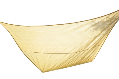 Outsunny Copertina Parasol Sail Patrata din HDPE Impermeabil Culoare Nisip 360x360cm