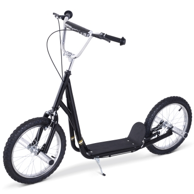 HomCom Trotinetă Roți 16 inci Cityroller pentru copii și adolescenți, Negru