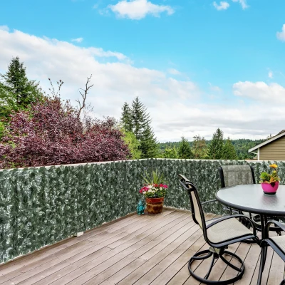 Gard Viu Artificial pentru Balcon, 240x100 cm, Verde Închis
