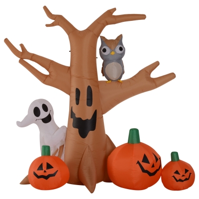 Homcom Decor Halloween Copac Gonflabil cu Bostani