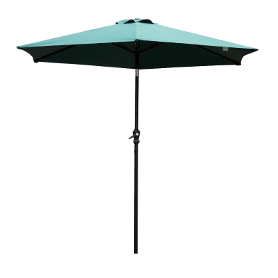 Outsunny Umbrela de Gradina Reclinabila Plaja Aluminiu si Poliester Φ2.7×2.35m Verde Inchis