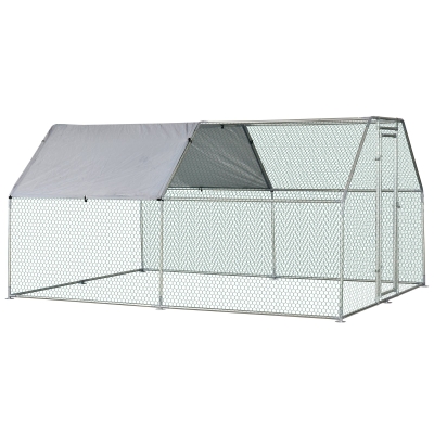 PawHut cotet tip cusca, cu plasa din plastic 280x380x195cm