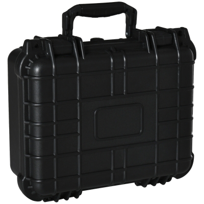 Outsunny 2er-Set Wertsachenkoffer mit Rollen und 2 Griffen, wasserdicht, mit Luftventil, 34 cm x 29 cm x 15 cm, Schwarz