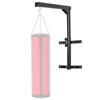 HOMCOM Soporte de Techo para Saco Regulable Colgador Boxeo Pared Gancho Bolsa Pesada MMA Tubo Robusto de Acero Carga máx. 100kg
