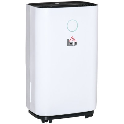 HOMCOM 20L/Day 4L Portable Quiet Dehumidifier Home Laundry, Electric Air De-Humidifier
