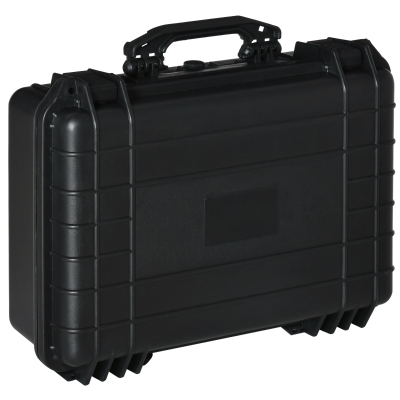Outsunny Wertsachenkoffer mit Griff, wasserdicht 56 cm x 42 cm x 21 cm Schwarz