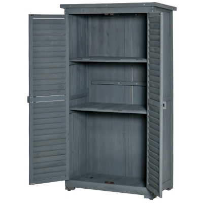 Outsunny Gartenschrank 87 cm x 46,5 cm x 160 cm