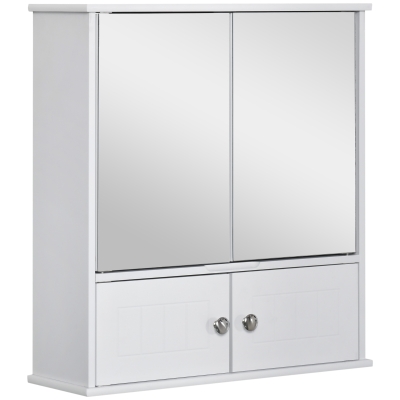 kleankin Spiegelschrank Glas MDF 55 cm x 17,5 cm x 60 cm