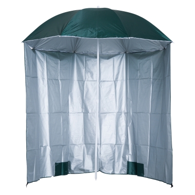 Outsunny® Sonnenschirm Strandschirm 220cm mit Seitenwand Grün