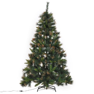 HOMCOM Weihnachtsbaum Tannenbaum 200 LEDs 616 Spitzen Ø 112 x H180 (cm)