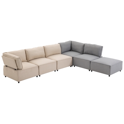 HOMCOM 6tlg. Sofagarnitur 325 cm x 83 cm x 80 cm