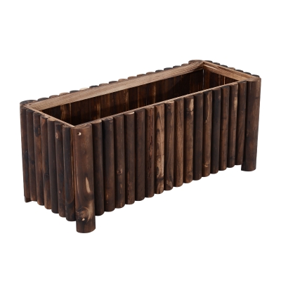 Outsunny Hochbeet Pflanzkasten Kräuterbeet Pflanzbeet Gemüse Blumenbeet Blumenkasten, Tannenholz (Modell3)